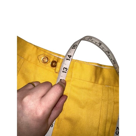 Vintage Gator Of Florida Womens Pleated Front Shorts Sz 14 Yellow - Picture 5 of 7